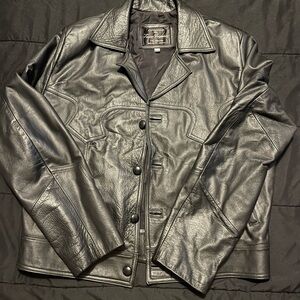 Leather Dark Gray Jacket